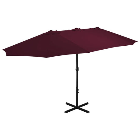 Parasol met aluminium paal 460x270 cm bordeauxrood - AllerleiShop