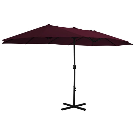 Parasol met aluminium paal 460x270 cm bordeauxrood - AllerleiShop