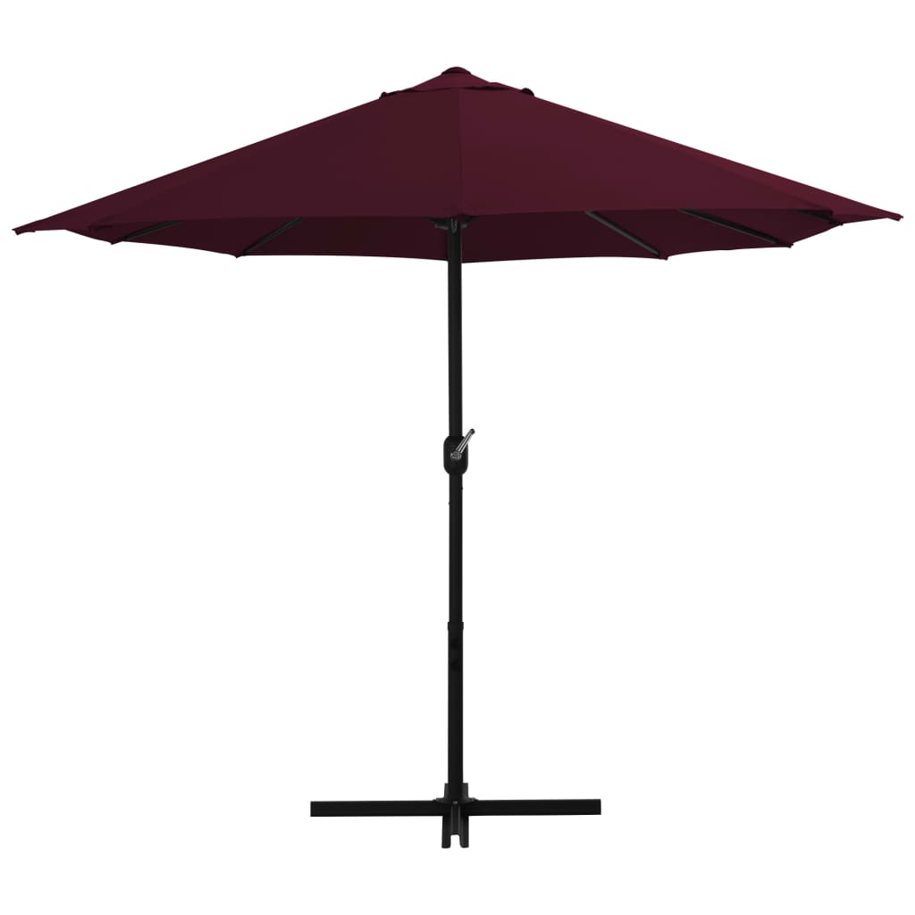 Parasol met aluminium paal 460x270 cm bordeauxrood - AllerleiShop