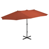 Parasol met aluminium paal 460x270 cm terracotta - AllerleiShop