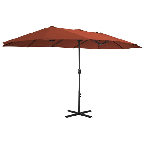 Parasol met aluminium paal 460x270 cm terracotta - AllerleiShop