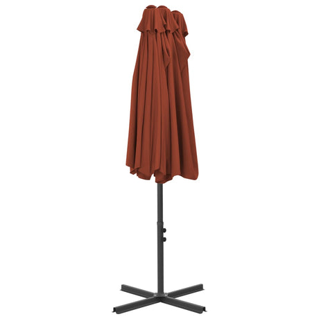 Parasol met aluminium paal 460x270 cm terracotta - AllerleiShop