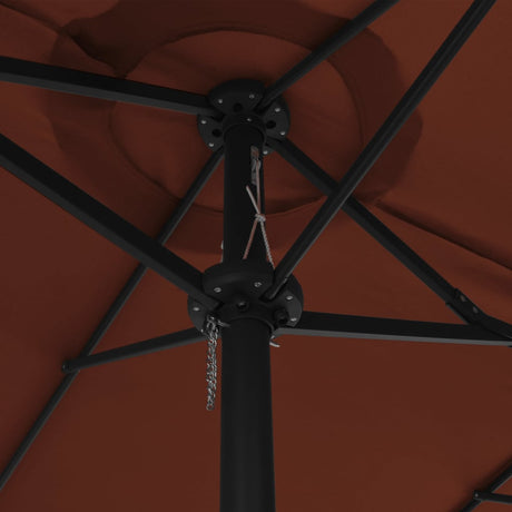 Parasol met aluminium paal 460x270 cm terracotta - AllerleiShop