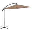 Zweefparasol met stalen paal 300 cm taupe - AllerleiShop