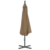 Zweefparasol met stalen paal 300 cm taupe - AllerleiShop