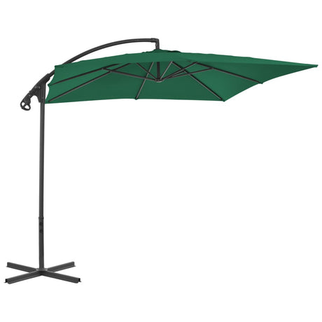 Zweefparasol met stalen paal 250x250 cm groen - AllerleiShop