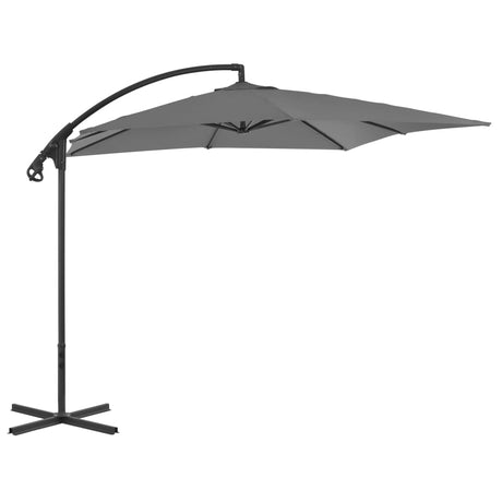 Zweefparasol met stalen paal 250x250 cm antracietkleurig - AllerleiShop