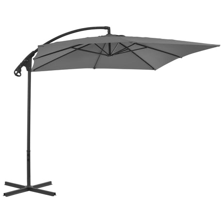 Zweefparasol met stalen paal 250x250 cm antracietkleurig - AllerleiShop