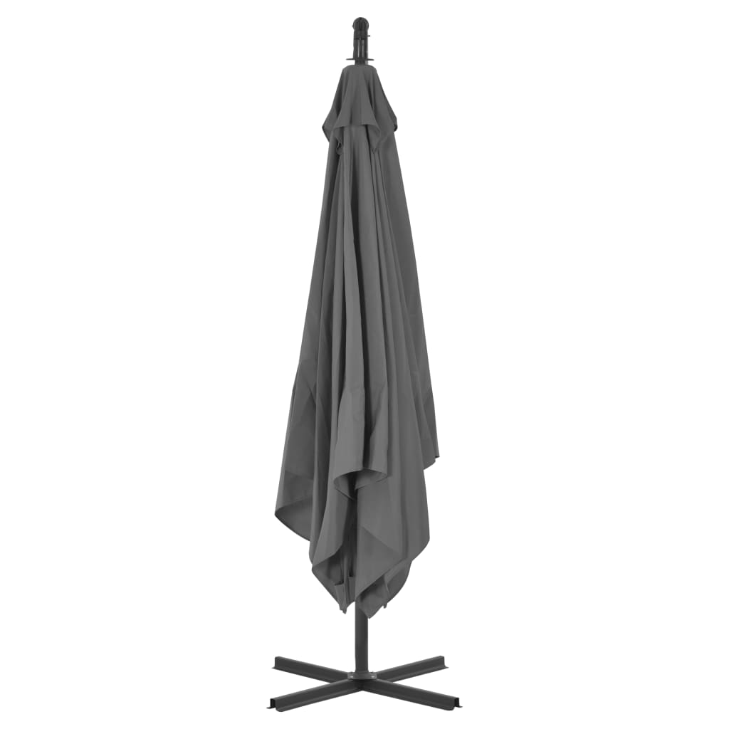 Zweefparasol met stalen paal 250x250 cm antracietkleurig - AllerleiShop