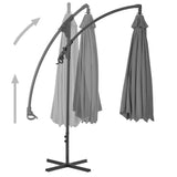 Zweefparasol met stalen paal 250x250 cm antracietkleurig - AllerleiShop