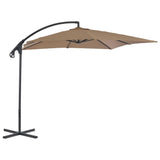 Zweefparasol met stalen paal 250x250 cm taupe - AllerleiShop