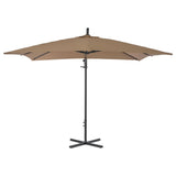 Zweefparasol met stalen paal 250x250 cm taupe - AllerleiShop