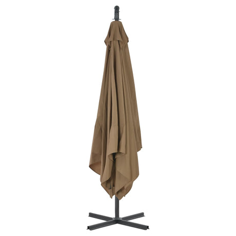 Zweefparasol met stalen paal 250x250 cm taupe - AllerleiShop