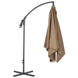 Zweefparasol met stalen paal 250x250 cm taupe - AllerleiShop