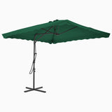 Parasol met stalen paal 250x250 cm groen - AllerleiShop