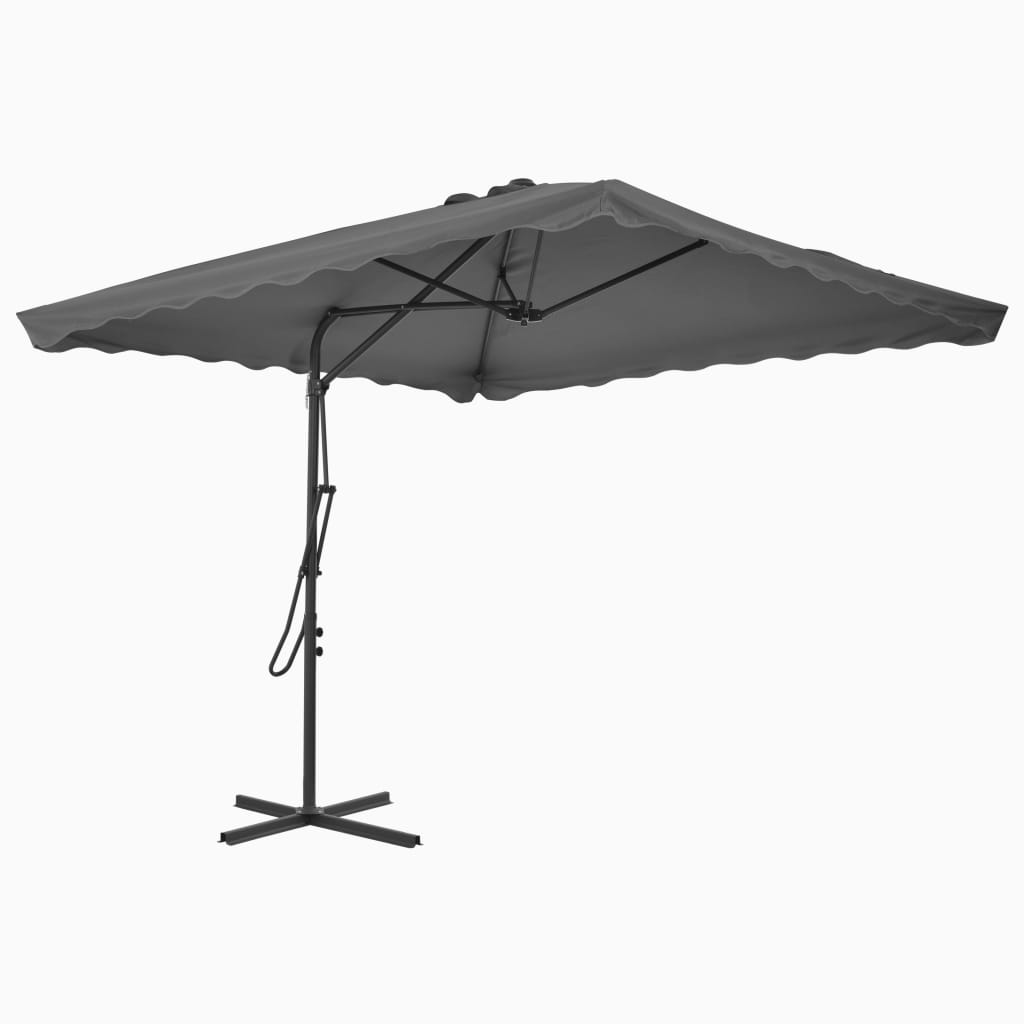 Parasol met stalen paal 250x250 cm antraciet - AllerleiShop