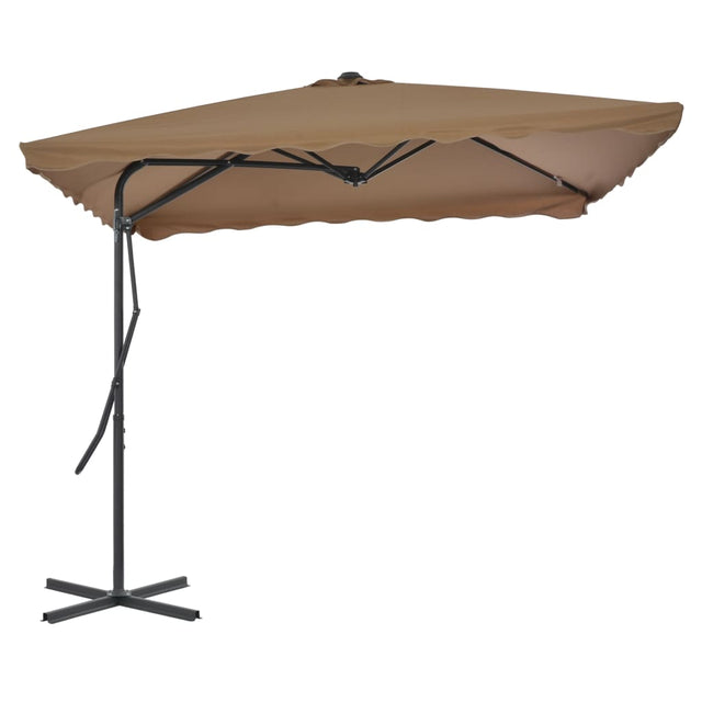 Parasol met stalen paal 250x250 cm taupe - AllerleiShop