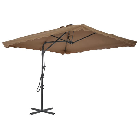 Parasol met stalen paal 250x250 cm taupe - AllerleiShop