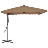 Parasol met stalen paal 250x250 cm taupe - AllerleiShop