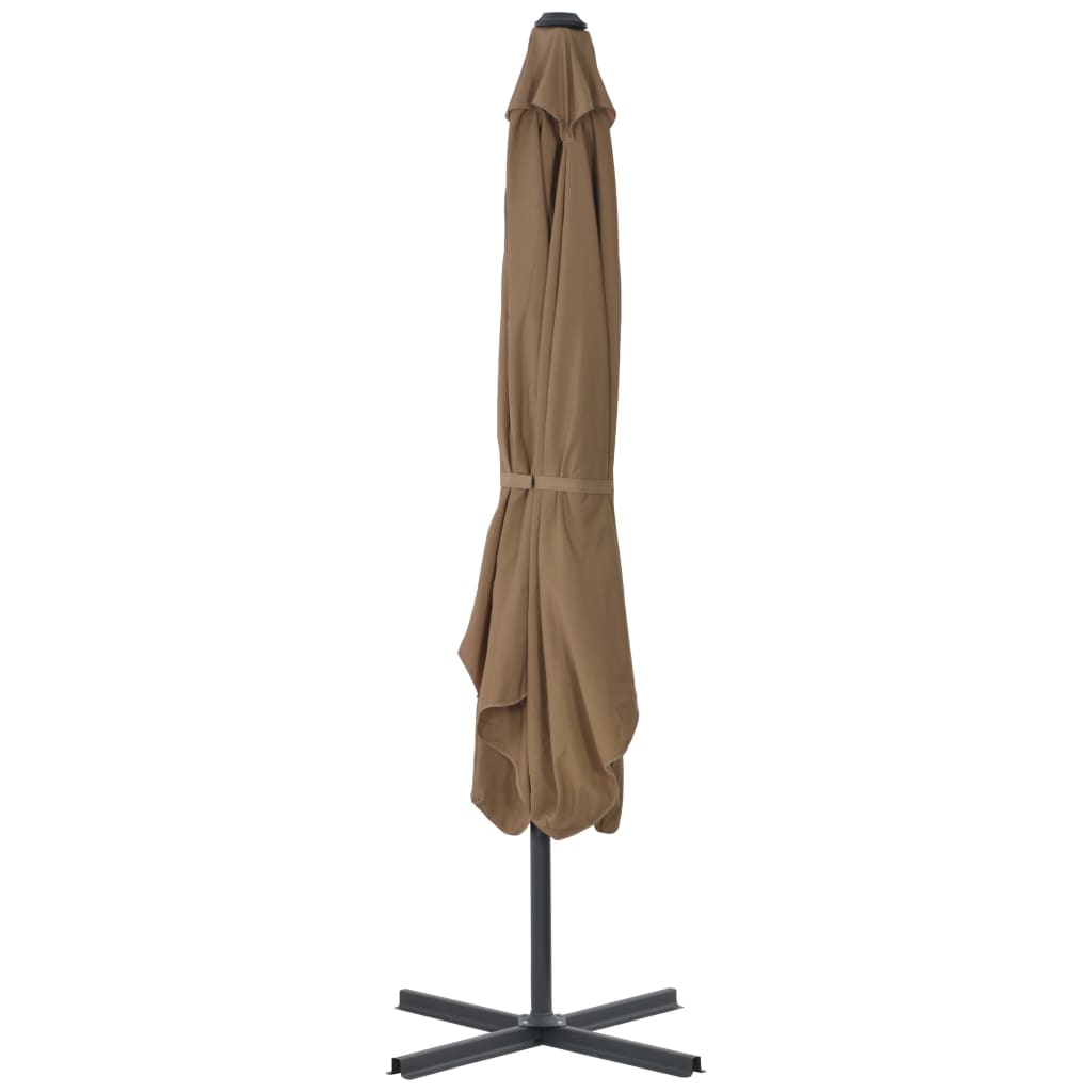 Parasol met stalen paal 250x250 cm taupe - AllerleiShop