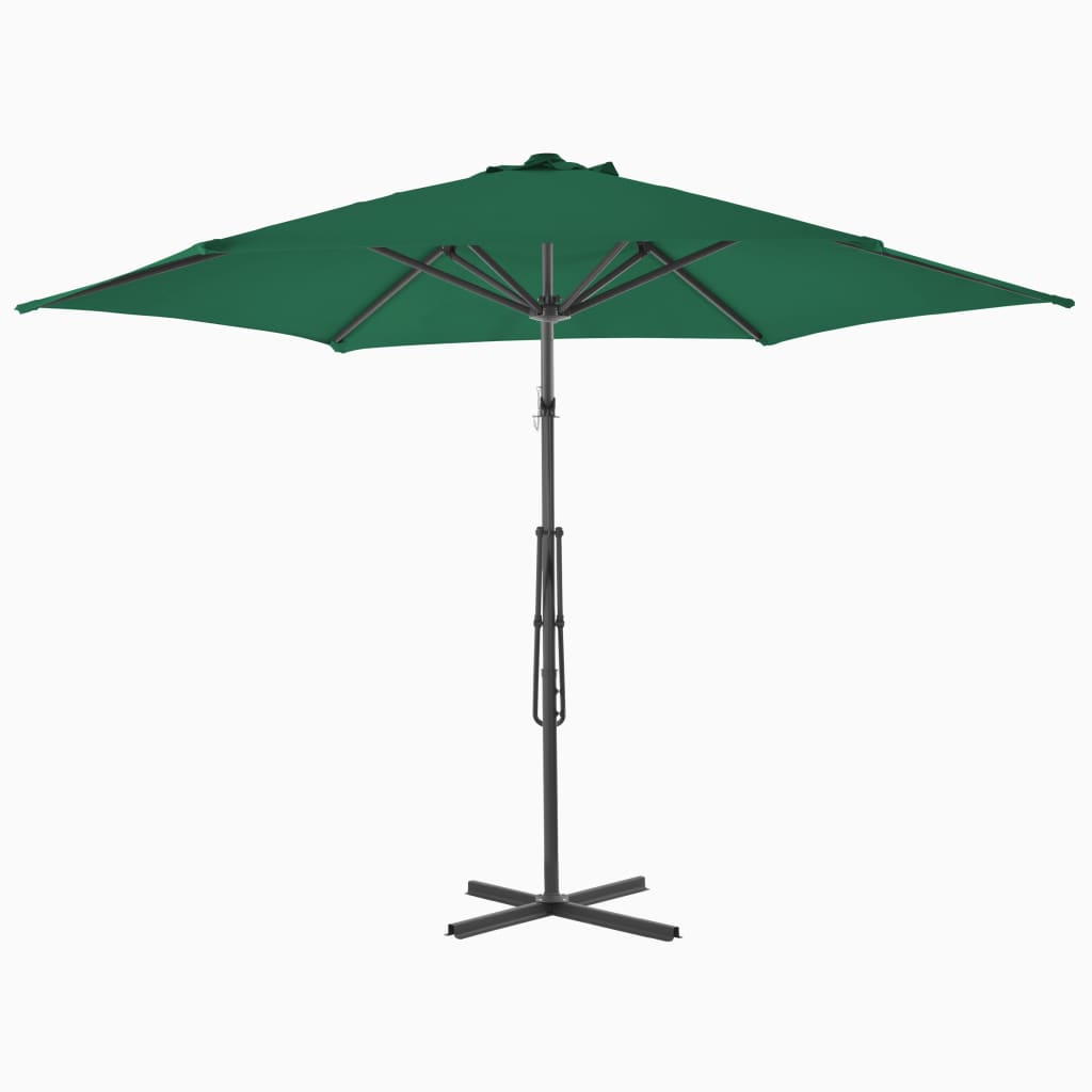 Parasol met stalen paal 300 cm groen - AllerleiShop