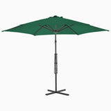 Parasol met stalen paal 300 cm groen - AllerleiShop