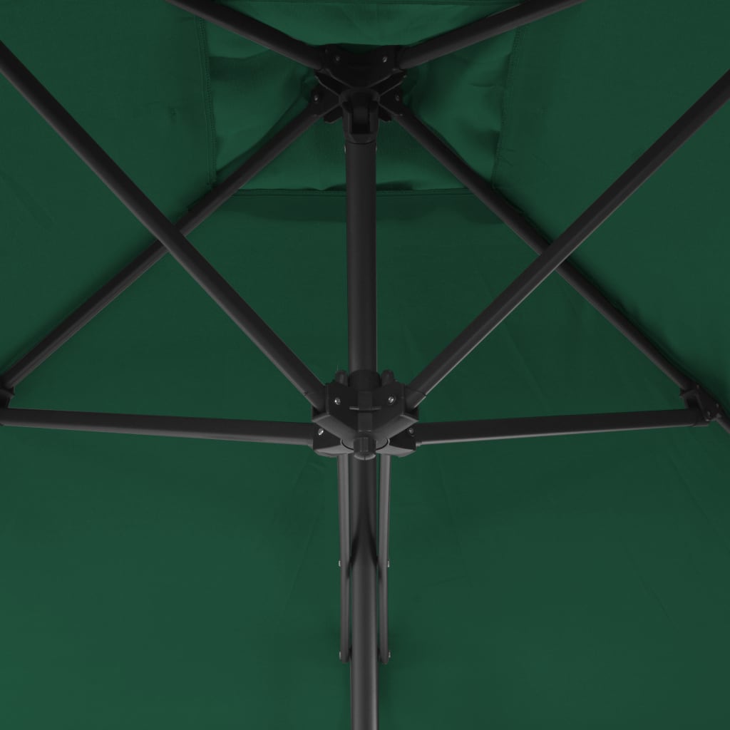 Parasol met stalen paal 300 cm groen - AllerleiShop