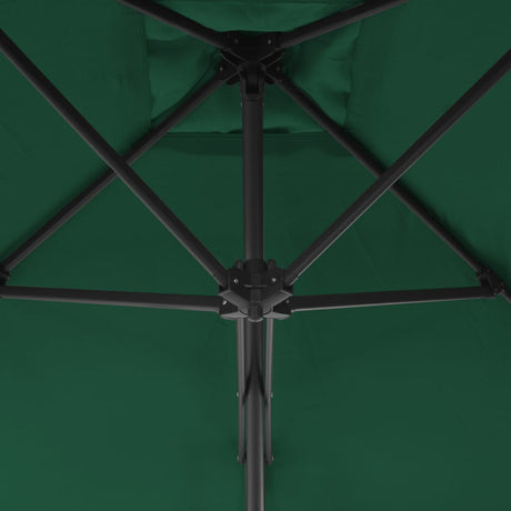 Parasol met stalen paal 300 cm groen - AllerleiShop