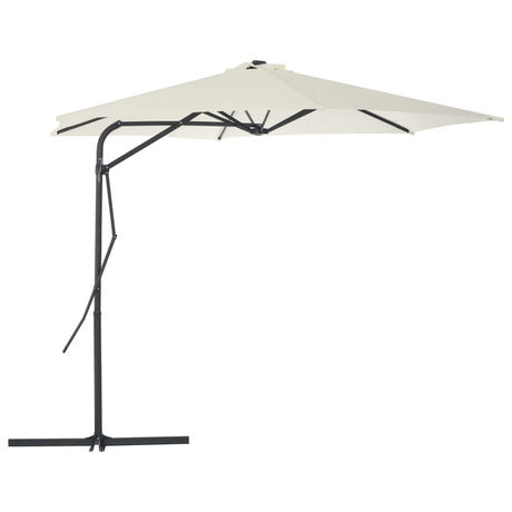 Parasol met stalen paal 300 cm zandkleurig - AllerleiShop