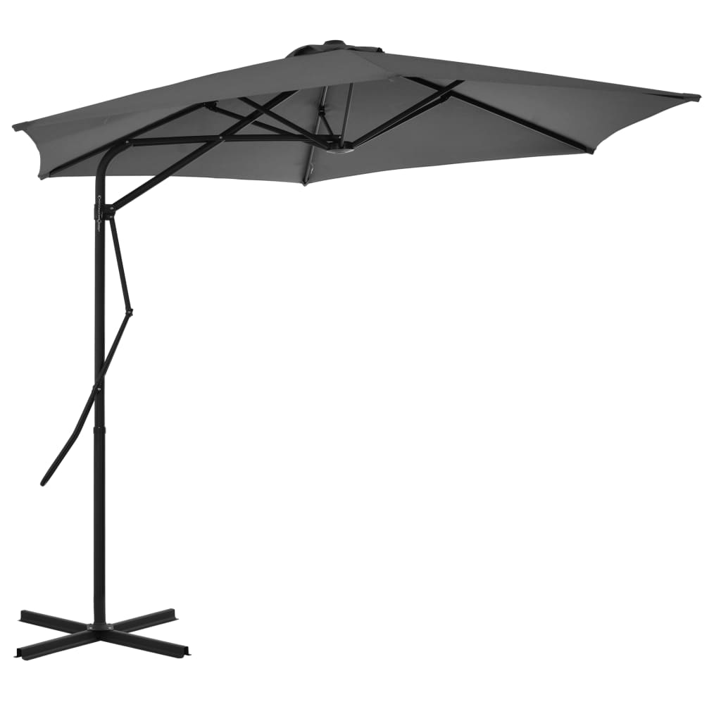 Parasol met stalen paal 300 cm antraciet - AllerleiShop