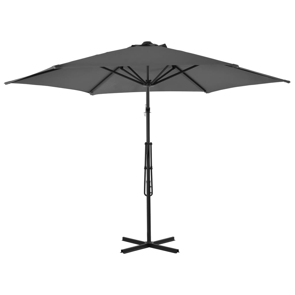 Parasol met stalen paal 300 cm antraciet - AllerleiShop