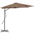 Parasol met stalen paal 300 cm taupe - AllerleiShop