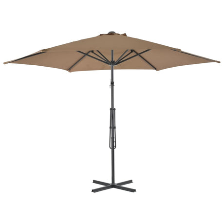 Parasol met stalen paal 300 cm taupe - AllerleiShop