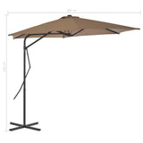 Parasol met stalen paal 300 cm taupe - AllerleiShop