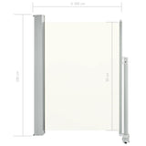Tuinscherm uittrekbaar 100x300 cm crèmekleurig