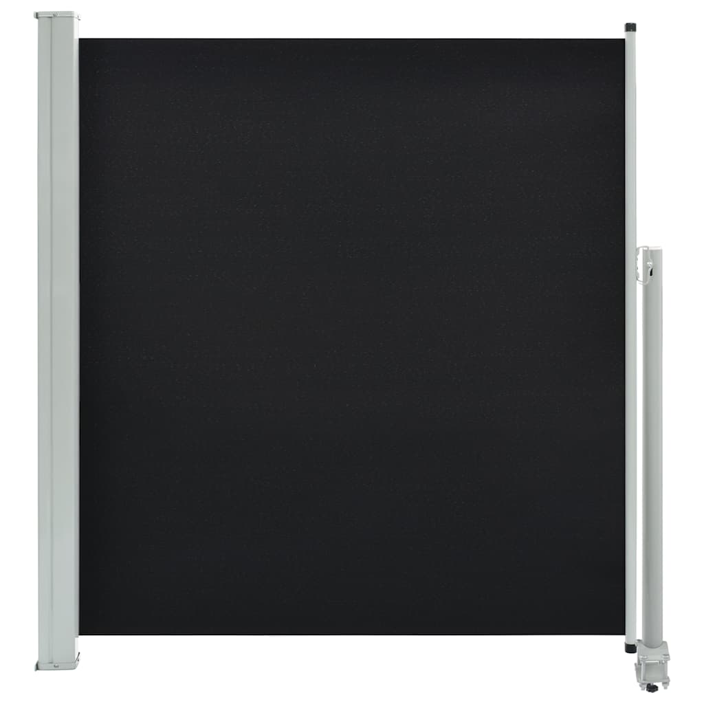 Tuinscherm uittrekbaar 140x300 cm zwart