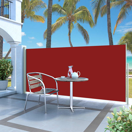 Windscherm uittrekbaar 140x300 cm rood - AllerleiShop