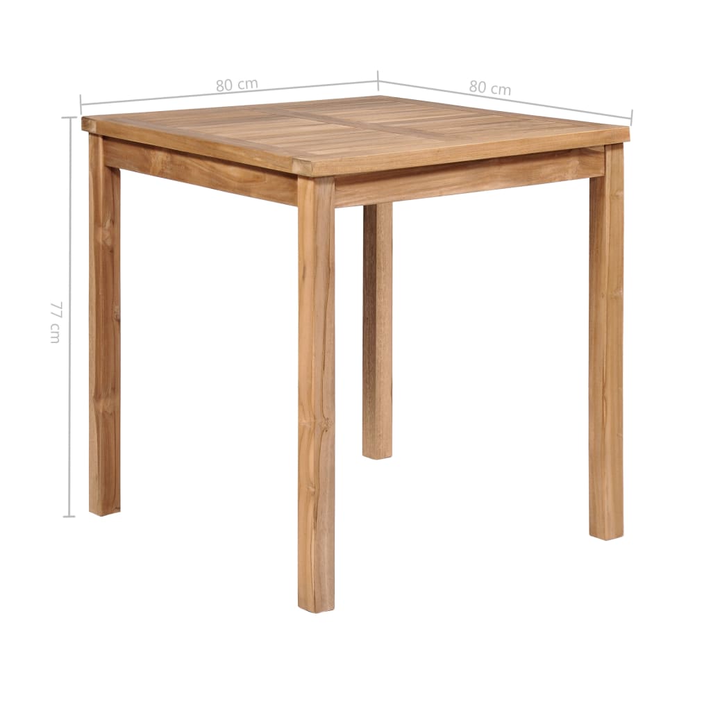 Tuintafel 80x80x77 cm massief teakhout - AllerleiShop