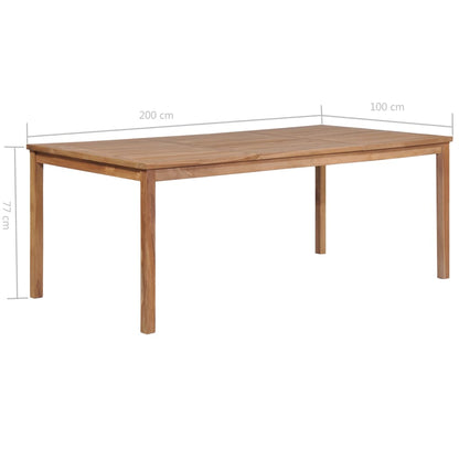 Tuintafel 200x100x77 cm massief teakhout - AllerleiShop