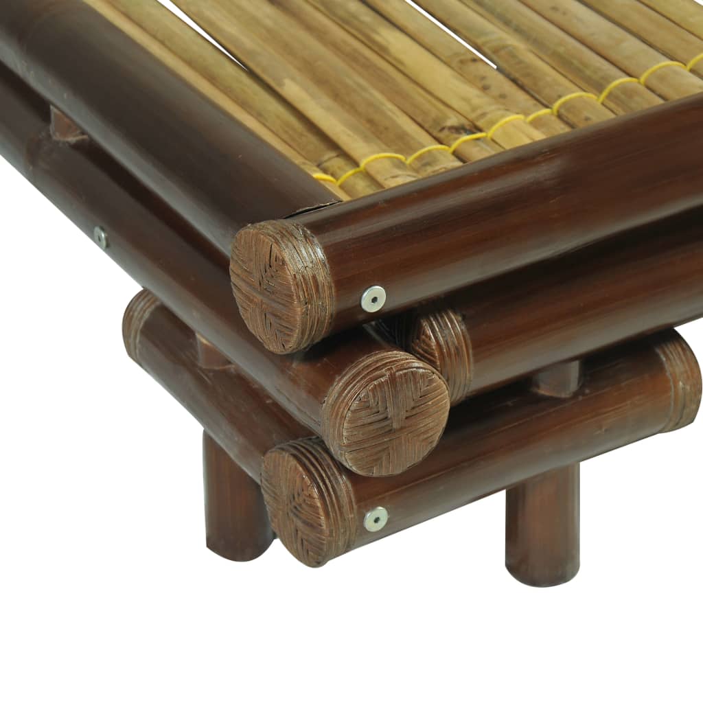 Bedframe bamboe donkerbruin 140x200 cm