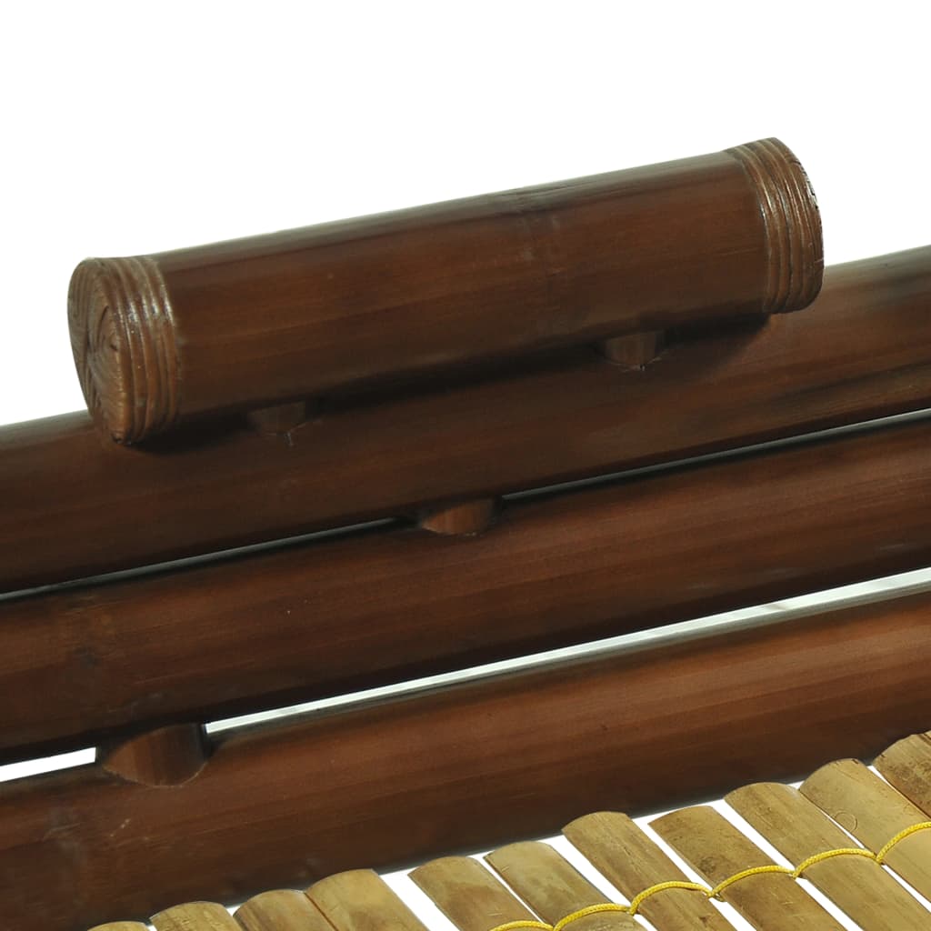 Bedframe bamboe donkerbruin 140x200 cm