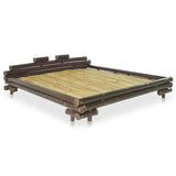 Bedframe bamboe donkerbruin 160x200 cm