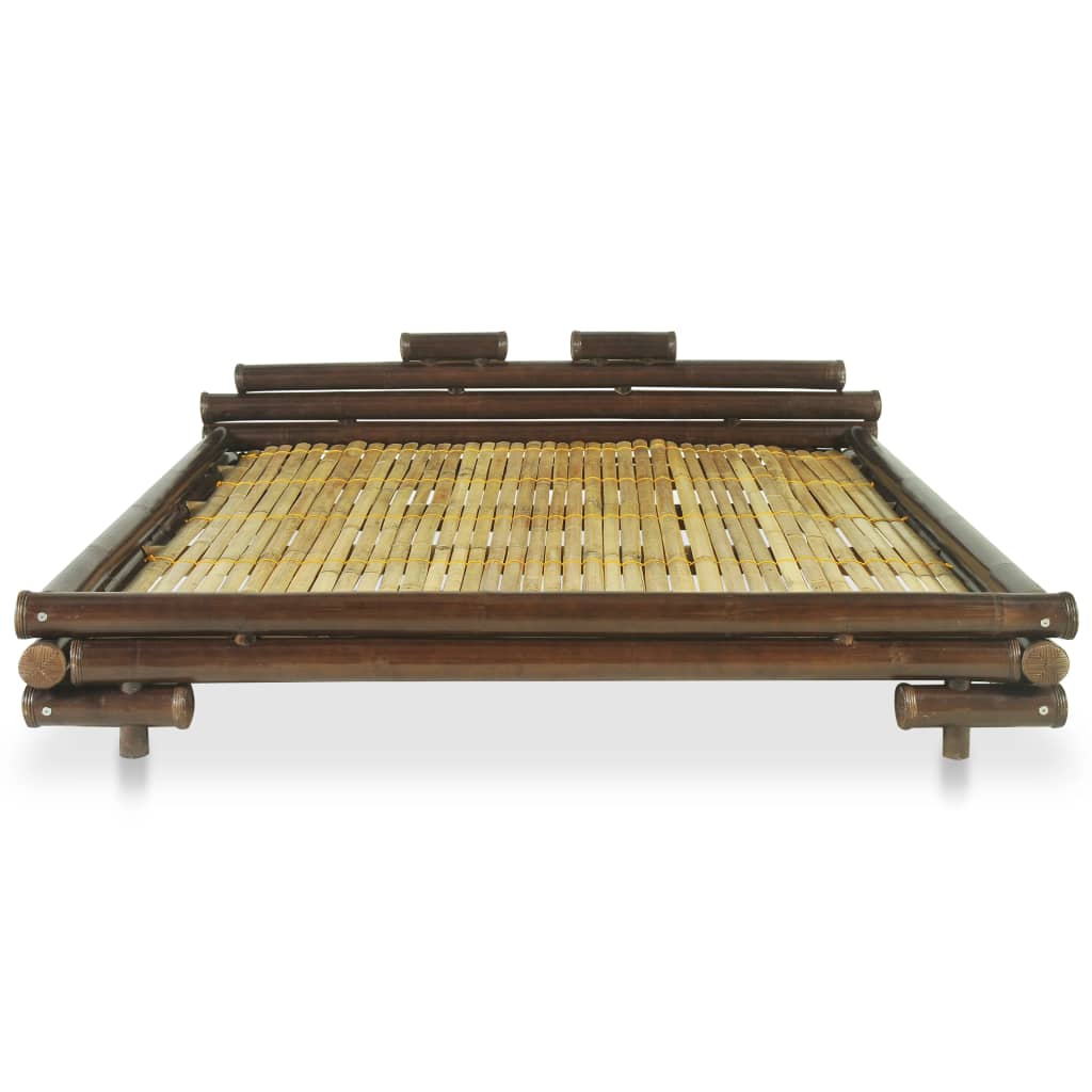 Bedframe bamboe donkerbruin 160x200 cm