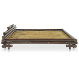 Bedframe bamboe donkerbruin 160x200 cm