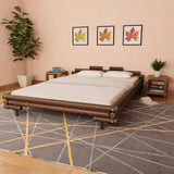Bedframe bamboe donkerbruin 160x200 cm