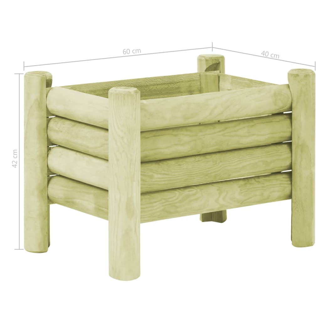 Plantenbak verhoogd 60x40x42 cm geïmpregneerd grenenhout - AllerleiShop