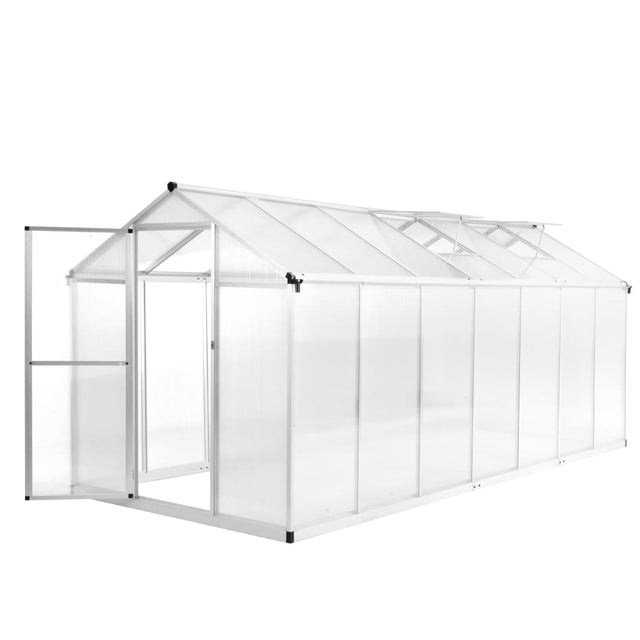 Tuinkas 15,6 m³ 421x190x195 cm aluminium - AllerleiShop