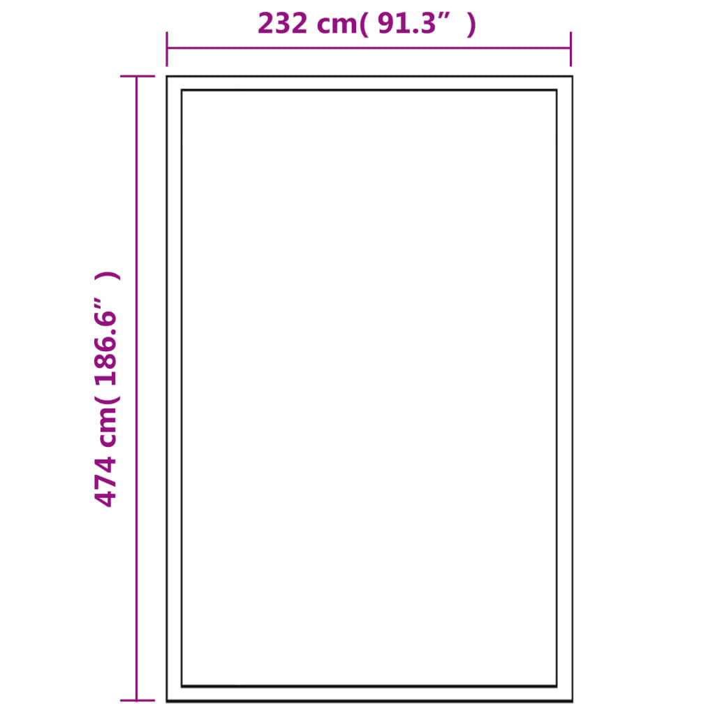 Tuinkas 23,44 m³ 481x250x195 cm aluminium - AllerleiShop