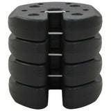 Prieelgewichten 4 st 220x50 mm beton zwart - AllerleiShop