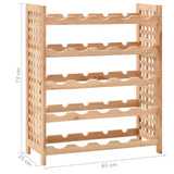 Wijnrek voor 25 flessen 63x25x73 cm massief walnotenhout